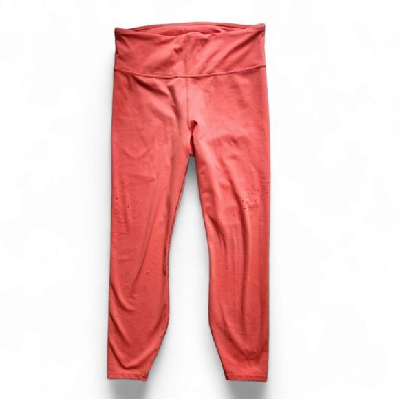 Joy lab perforated Dot legging bright Coral large athleisure comfortable workout - Picture 1 of 7